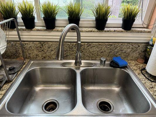 New sink after installation
