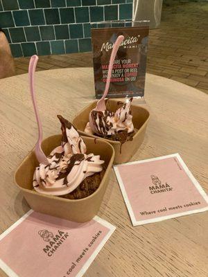 Ferrero cookie & vanilla ice cream / confetti cookie with vanilla ice cream