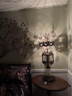 The top brass part has three night lights.