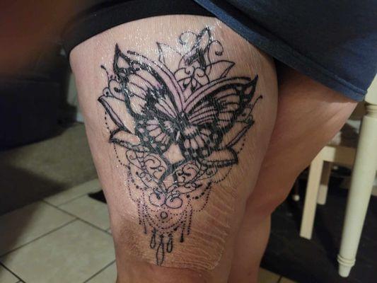 This is the tattoo that Shannon did for me, it is not finished yet being that it was so big