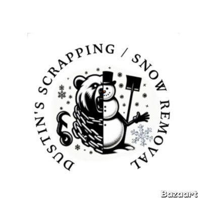 Dustin Scraping Snow Removal