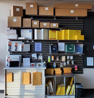 Boxes available and packing items