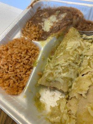 Microwaved chicken enchilada dinner