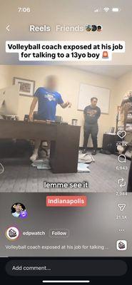 The sorry excuse for a man in the black shirt is a PEDO that deserves to be behind bars for life.