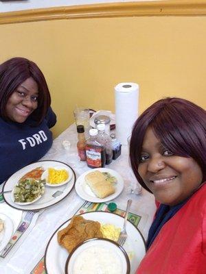 At Chamblee's with my bestie making memories of a lifetime..