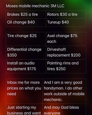 Save you from tow fees save you shop fees Where ever you break down, I'll get you
Back running again. 3M is the way any other way is no