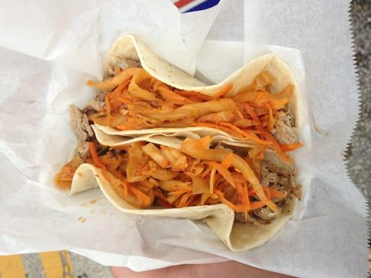 Korean pork tacos