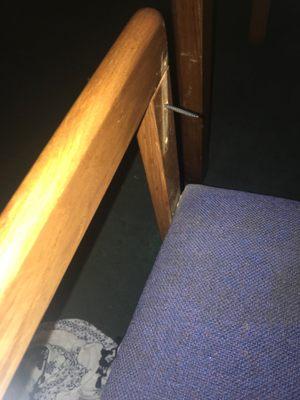 The nail on chair