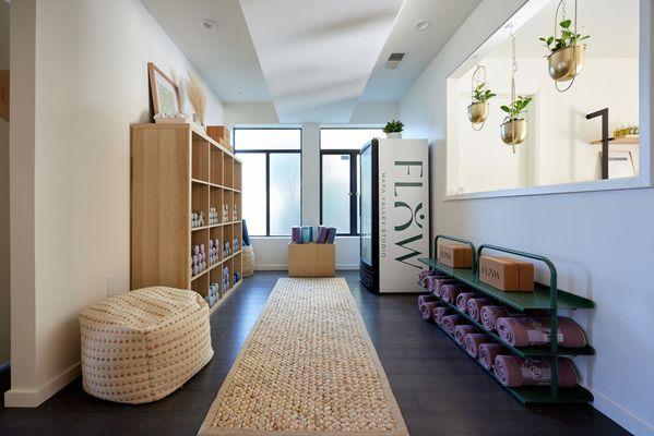 Variety of drinks, merch, mats and supplies available