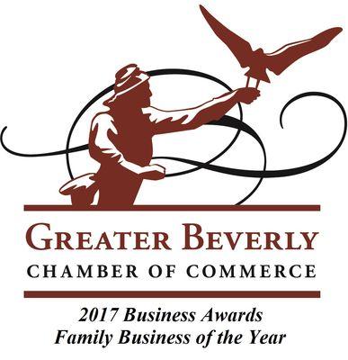 Sterling Insurance Agency was awarded 2017 Family Business of the Year by the Greater Beverly Chamber of Commerce