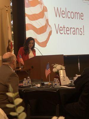 Assemblywoman Kate Sanchez addressing the room. Grateful to her for making time to be here.