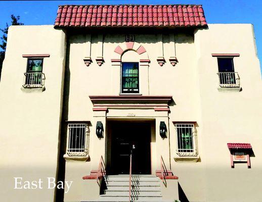 Front of the building facing the street