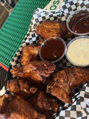 The wings seem burnt