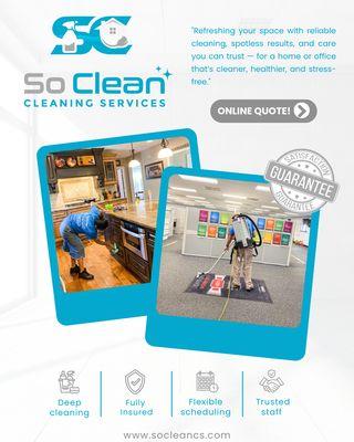 From homes to offices, we keep every space spotless and welcoming. Clean spaces, happy clients!