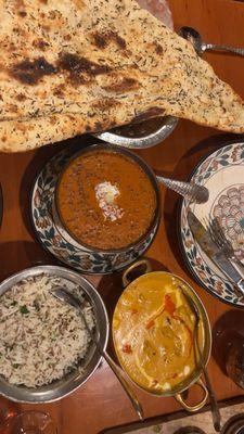 Dal Bukhara Shahi Murgh Korma Garlic Rosemary Naan