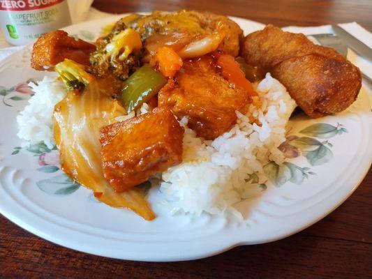 Off-menu General Tso tofu--delish!