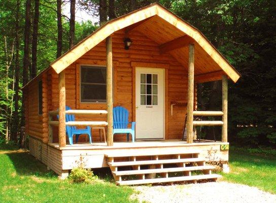 Deluxe streamside camping cabins