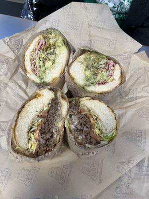 201. Adam Richman on the top and on the bottom is 2. Hollywould SF Cheesesteak