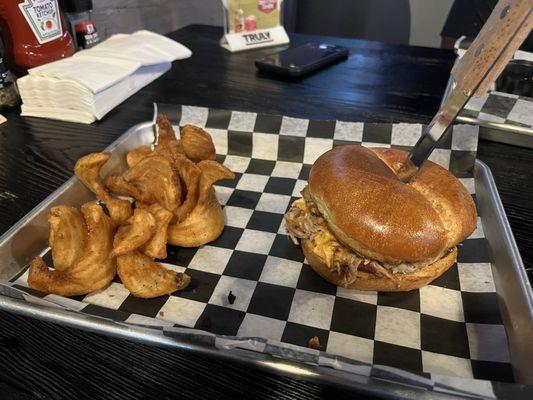 Cheeky Pete with fries