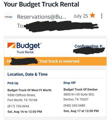 Budget Truck Rental