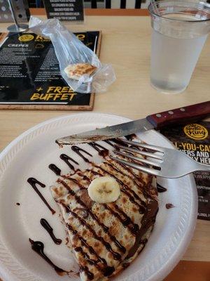 Nutella and banana crepe