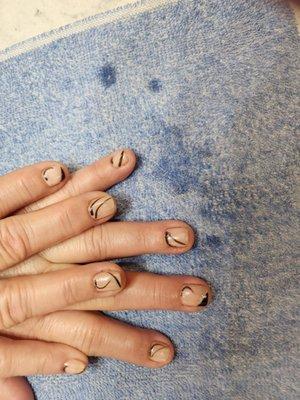 My nails design without adding tips