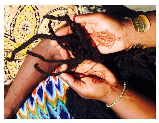 my hands working locs