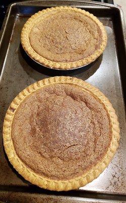 Bean pies fresh out of the oven