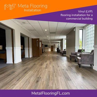 Transforming the flooring of commercial space in Sarasota with premium vinyl from Silent Blue.