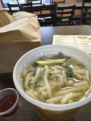 Chicken and shrimp Bao Bao Udon Soup