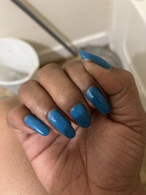 Sloppy polish and by the manager