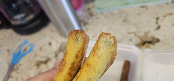 Close-up of mold on food just eaten 2 hours old