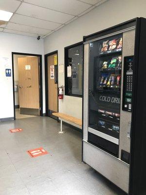 Vending machine and bathroom