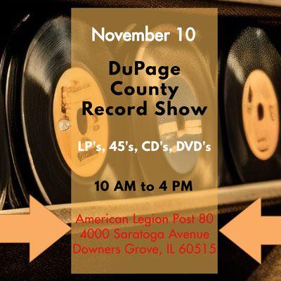 Nov 10th Record Show at American Legion Post 80