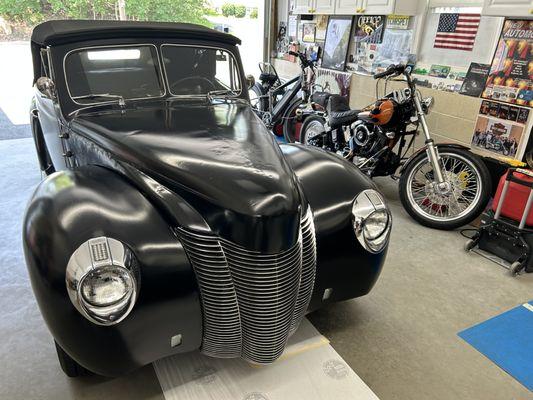 My 40 Ford and my 97 Harley Softail Custom