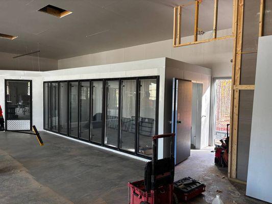 Black walk-in cooler -- custom build.