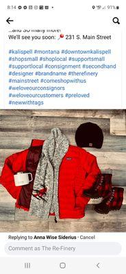 Welcome winter! Come in and get some new warm goodies!