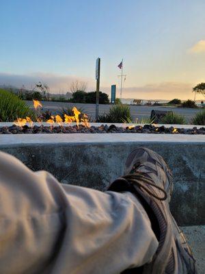 1 of 2 firepits in front of the hotel, very inviting and relaxing.