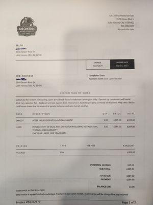 As you could see in the description it was a simple capacitor that was changed within 10 minutes.