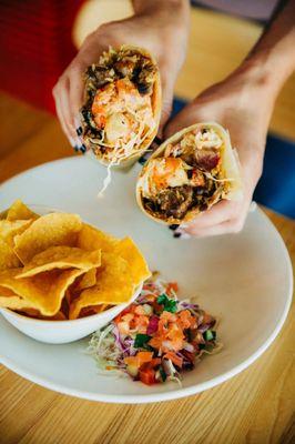 Surf and turf burrito (menu pic because the other option was photos with half-eaten food)