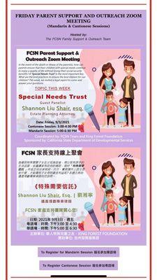 Our attorney is on the board of Friends of Children with Special Needs and regularly speaks on Special Needs Planning to the group.