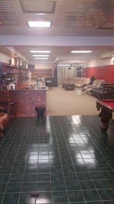 The inside of the shop