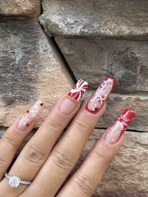 Gelx square long with Christmas desgin