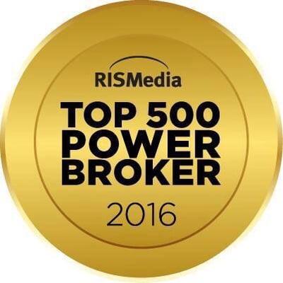 Proud to be named #125 on RISMedia's 2016 Top Power Broker Report!
