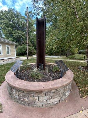 A piece of the twin towers from NYC came to New Buffalo MI to honor those who perished on 9/11