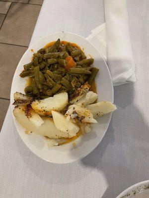 Green beans and potatoes.