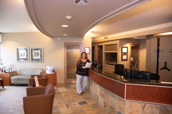 Warm and helpful reception staff at Olympia Advanced Dentistry