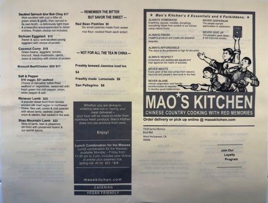 Menu (from Luf Waffe on Google Reviews)