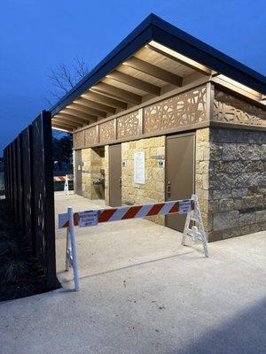 Set of outdoor restrooms