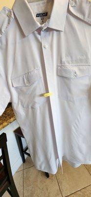 Shirt with pressed in wrinkles.